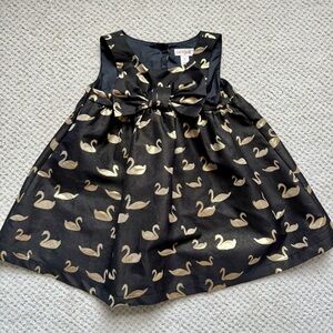 Cat & Jack Black and Gold Swan Dress